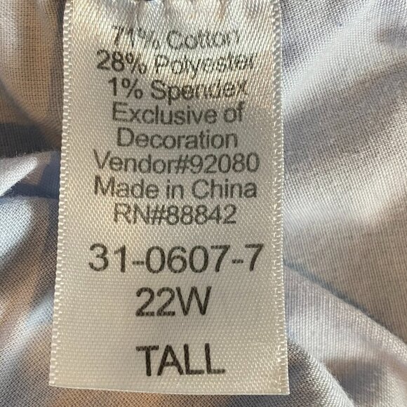 Woman Within Straight Leg Embroidered Blue Jeans Sz 22W Tall #344A - Picture 8 of 9